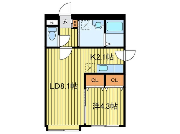 ディスティニ－Ⅱの物件間取画像